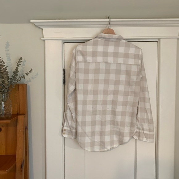 Boyfriend style flannel shirt *light beige colour* - Picture 5 of 5